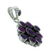Sterling Silver And Magenta Turquoise Southwestern Slide Pendant WX66856